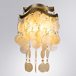 Бра с белыми перламутровыми подвесками и золотистыми волнистыми элементами SHELL варинант исполнения - 1 | Loft Concept в Орле