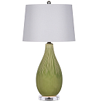 Настольная лампа зеленая грушевидной формы Rich Green Glaze варинант исполнения - 3 | Loft Concept в Орле