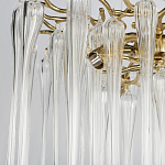 Люстра подвесная круглая в виде ветвей деревьев бронзового цвета с прозрачными подвесками-каплями Droplet Chandelier варинант исполнения - 5 | Loft Concept в Орле