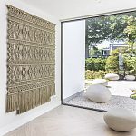 Панно на стену плетеное Макраме бежевый цвет  варинант исполнения - 6 | Loft Concept в Орле