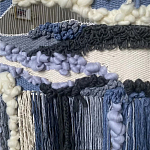 Современное ткачество гобелен в синих оттенках Blue Undine II варинант исполнения - 3 | Loft Concept в Орле