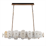 Подвесной светильник с фигурными элементами из белого алебастра Cryptocrystalline Stone варинант исполнения - 3 | Loft Concept в Орле