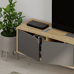 ТВ-тумба подвесная цвета древесины с 4-мя темно-серыми дверцами SPARK TV STAND OAK ANTHRACITE варинант исполнения - 4 | Loft Concept в Орле