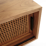 ТВ-тумба из дуба и плетеного ротанга Wicker Chasey TV Stand варинант исполнения - 3 | Loft Concept в Орле