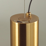 Подвесной светильник с цилиндрическим плафоном из алебастра PEARLS Suspension варинант исполнения - 5 | Loft Concept в Орле