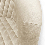 Барный стул со спинкой и подлокотниками на 4-х деревянных ножках Кремовый Велюр Ava Charm варинант исполнения - 4 | Loft Concept в Орле