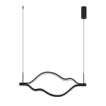 Подвесной светильник волнообразный изогнутый черного цвета 4000К Spiral Lighting варинант исполнения - 2 | Loft Concept в Орле