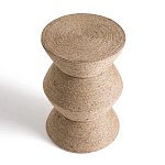 Приставной стол с отделкой из джута Juti D30 см варинант исполнения - 3 | Loft Concept в Орле