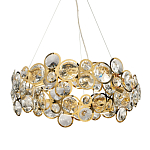 Люстра подвесная из золотых колец 57 см Golden Circles варинант исполнения - 1 | Loft Concept в Орле