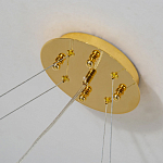 Люстра подвесная с золотистыми ветками и стеклянными подвесками в виде листьев Длина 130 см FAIRYTREE Light варинант исполнения - 2 | Loft Concept в Орле