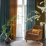 Кресло велюровое горчичного цвета Diaspro Mustard Armchair варинант исполнения - 6 | Loft Concept в Орле