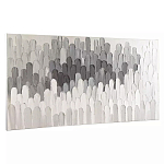 Панно декоративное с ручной росписью Gray Strokes варинант исполнения - 3 | Loft Concept в Орле