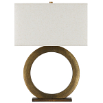 Настольная лампа с корпусом в форме кольца и прямоугольным абажуром French Ring варинант исполнения - 5 | Loft Concept в Орле