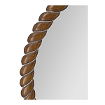 Зеркало круглое с текстурной рамой из натурального дерева  Pine Wall Mirror варинант исполнения - 3 | Loft Concept в Орле