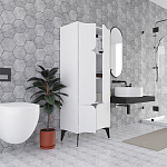 Комод белый с 4-мя дверцами на металлических ножках SPARK MULTIPURPOSE CABINET WHITE варинант исполнения - 5 | Loft Concept в Орле