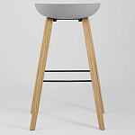 Барный стул на ножках из натурального дерева Boras Grey варинант исполнения - 4 | Loft Concept в Орле