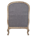 Кресло с пуфом с мягкой обивкой из льна Edward Armchair grey варинант исполнения - 3 | Loft Concept в Орле