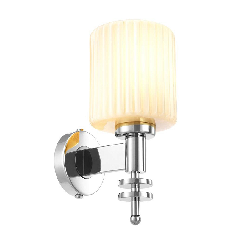 Бра Eichholtz Wall Lamp Ponza Nickel Никель Белый Бра Eichholtz Wall Lamp Ponza Nickel Никель Белый в Орле | Loft Concept