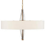 Люстра круглая с белым тканевым абажуром  White Light Diffuser варинант исполнения - 1 | Loft Concept в Орле