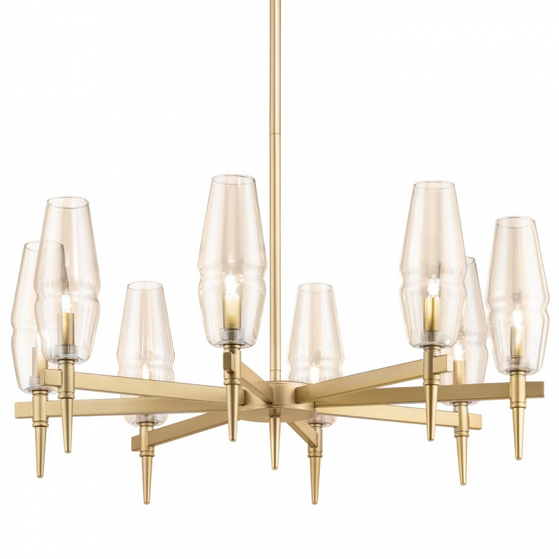 Люстра Polani Chandelier 8 Золотой Янтарь (Amber) Люстра Polani Chandelier 8 Золотой Янтарь (Amber) в Орле | Loft Concept