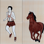 Дизайнерская плитка Конь бегун варинант исполнения - 1 | Loft Concept в Орле