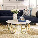 Дизайнерский журнальный столик чёрный с круглой столешницей Arycy варинант исполнения - 3 | Loft Concept в Орле