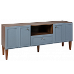 ТВ-тумба серая из массива бука с 2-мя дверками и ящиком Wenge Light варинант исполнения - 1 | Loft Concept в Орле