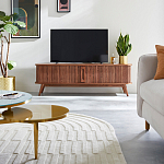 ТВ-тумба с двумя раздвижными дверцами Toinette Brown TV Stand варинант исполнения - 7 | Loft Concept в Орле