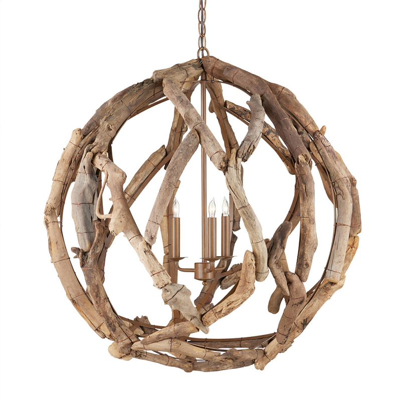 Люстра круглая в виде веток деревьев Natural Driftwood Бежевый Люстра круглая в виде веток деревьев Natural Driftwood Бежевый в Орле | Loft Concept