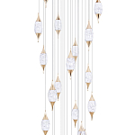 Большая каскадная люстра с хрустальными подвесками Esme Drops Crystal Brass Cascade Chandelier 25 варинант исполнения - 3 | Loft Concept в Орле