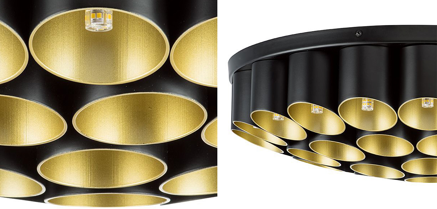 Потолочный светильник Garbi Black Pipe Organ Ceiling Lamp 40 Потолочный светильник Garbi Black Pipe Organ Ceiling Lamp 40 - Loft-Concept в Орле
