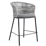 Стул барный с декоративным плетением на спинке и подлокотниках Chair Weave варинант исполнения - 2 | Loft Concept в Орле