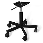 Стул с мягкой розовой обивкой из велюра и подъемно-поворотным механизмом на черных колесиках Harper Pink варинант исполнения - 4 | Loft Concept в Орле