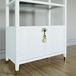 Стеллаж со стеклянными полками Elsa Dreams White варинант исполнения - 2 | Loft Concept в Орле