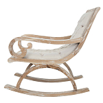 Кресло-качалка с мягкой обивкой из льна Ella Armchair beige варинант исполнения - 2 | Loft Concept в Орле