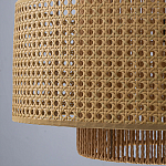 Подвесной светильник с абажуром из плтеного бамбука Light Inside the Cell варинант исполнения - 8 | Loft Concept в Орле