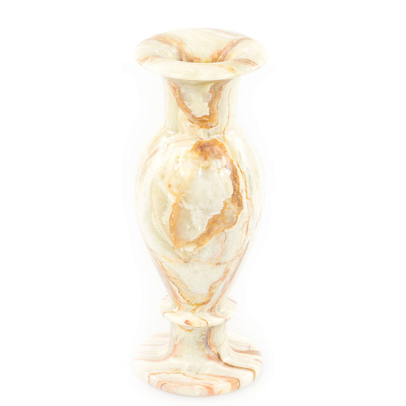 Ваза настольная из натурального оникса Stone Vase Бежевый Бронзовый Ваза настольная из натурального оникса Stone Vase Бежевый Бронзовый в Орле | Loft Concept