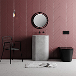 Настенное зеркало круглой формы в черной металлической раме BUBBLE MIRROR BLACK варинант исполнения - 1 | Loft Concept в Орле