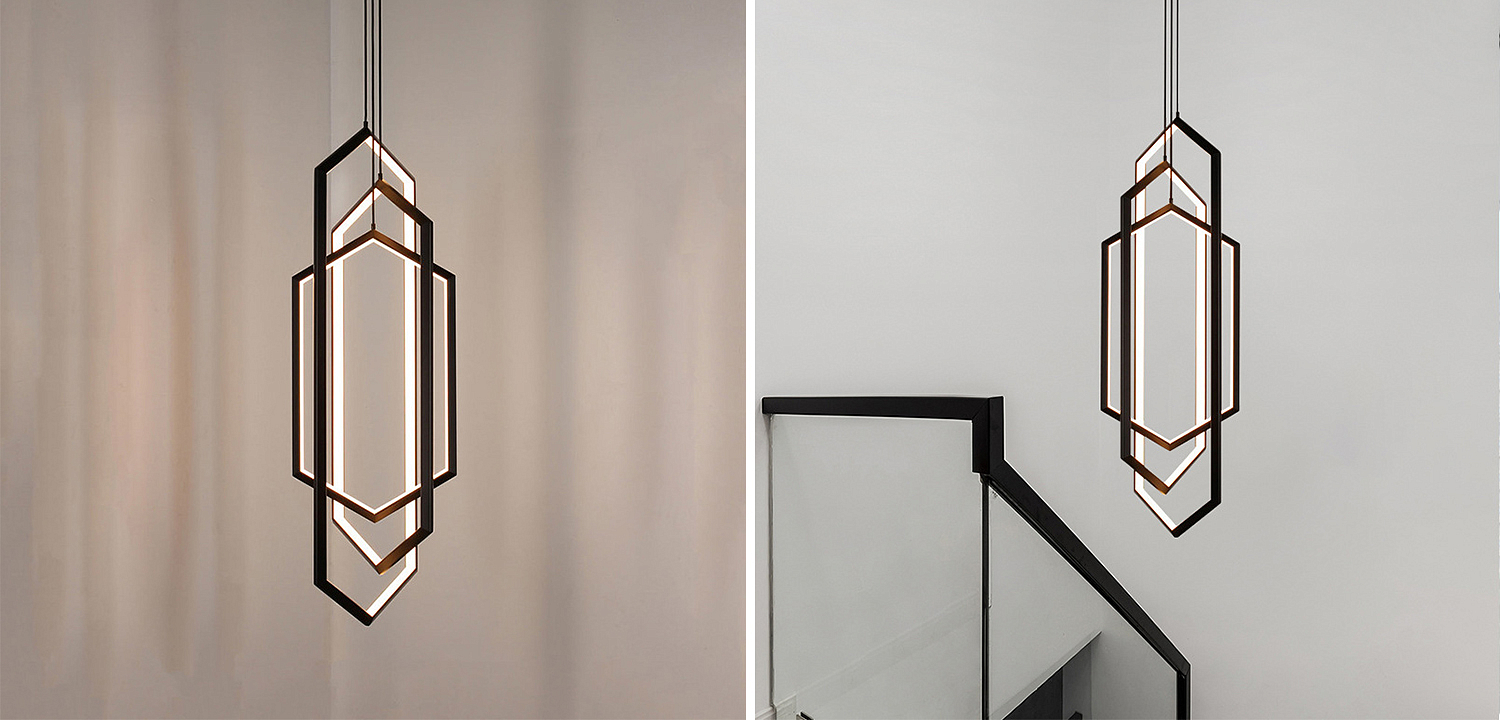 Дизайнерский Подвесной Светильник ORBIS Hexagon Geometric Modern Chandelier Studio Endo Black Дизайнерский Подвесной Светильник ORBIS Hexagon Geometric Modern Chandelier Studio Endo Black - Loft-Concept в Орле