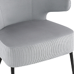 Современное мягкое кресло на металлических ножках Rakush Grey варинант исполнения - 6 | Loft Concept в Орле