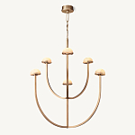 Люстрас 6-ю мраморными плафонами в форме купола Light Warm Light варинант исполнения - 4 | Loft Concept в Орле