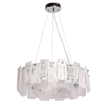 Люстра круглая с подвесными прямоугольными пластинами из стекла Glacier Panels варинант исполнения - 2 | Loft Concept в Орле