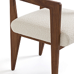 Кресло обеденное Alcove White Boucle из массива ореха варинант исполнения - 5 | Loft Concept в Орле