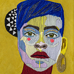 Картина с вышивкой Портрет wall panel People with the yellow ear 1 варинант исполнения - 1 | Loft Concept в Орле