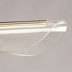 Люстра линейная с прозрачным волнообразным плафоном Wave Line варинант исполнения - 4 | Loft Concept в Орле