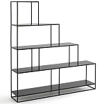 Ступенчатый стеллаж Menzie Steps Metal Rack Black варинант исполнения - 1 | Loft Concept в Орле