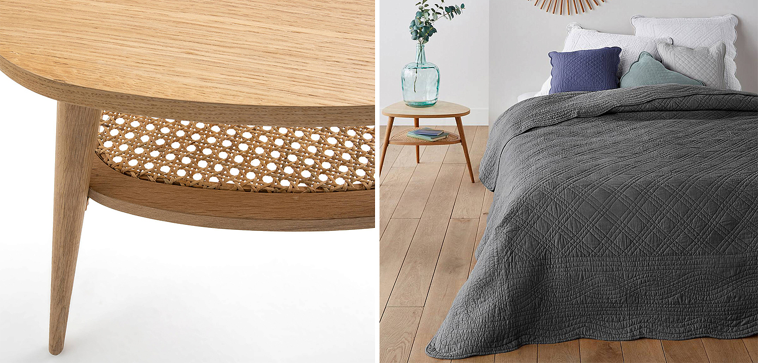 Приставной стол Morten Wicker Side Table 3 legs Приставной стол Morten Wicker Side Table 3 legs - Loft-Concept в Орле