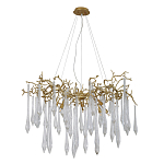 Люстра подвесная с прозрачными подвесками в форме капель Droplet Chandelier варинант исполнения - 2 | Loft Concept в Орле