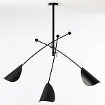Потолочный светильник с подвижными плафонами Aracea Black Ceiling Lamp варинант исполнения - 4 | Loft Concept в Орле