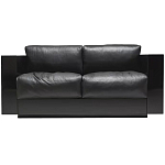 Дизайнерский кожаный диван черный Poltronova Saratoga Sofa варинант исполнения - 1 | Loft Concept в Орле